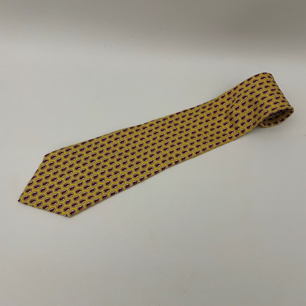 Monsieur‎ Givenchy Mens Tie Necktie Yellow Multi-color Silk